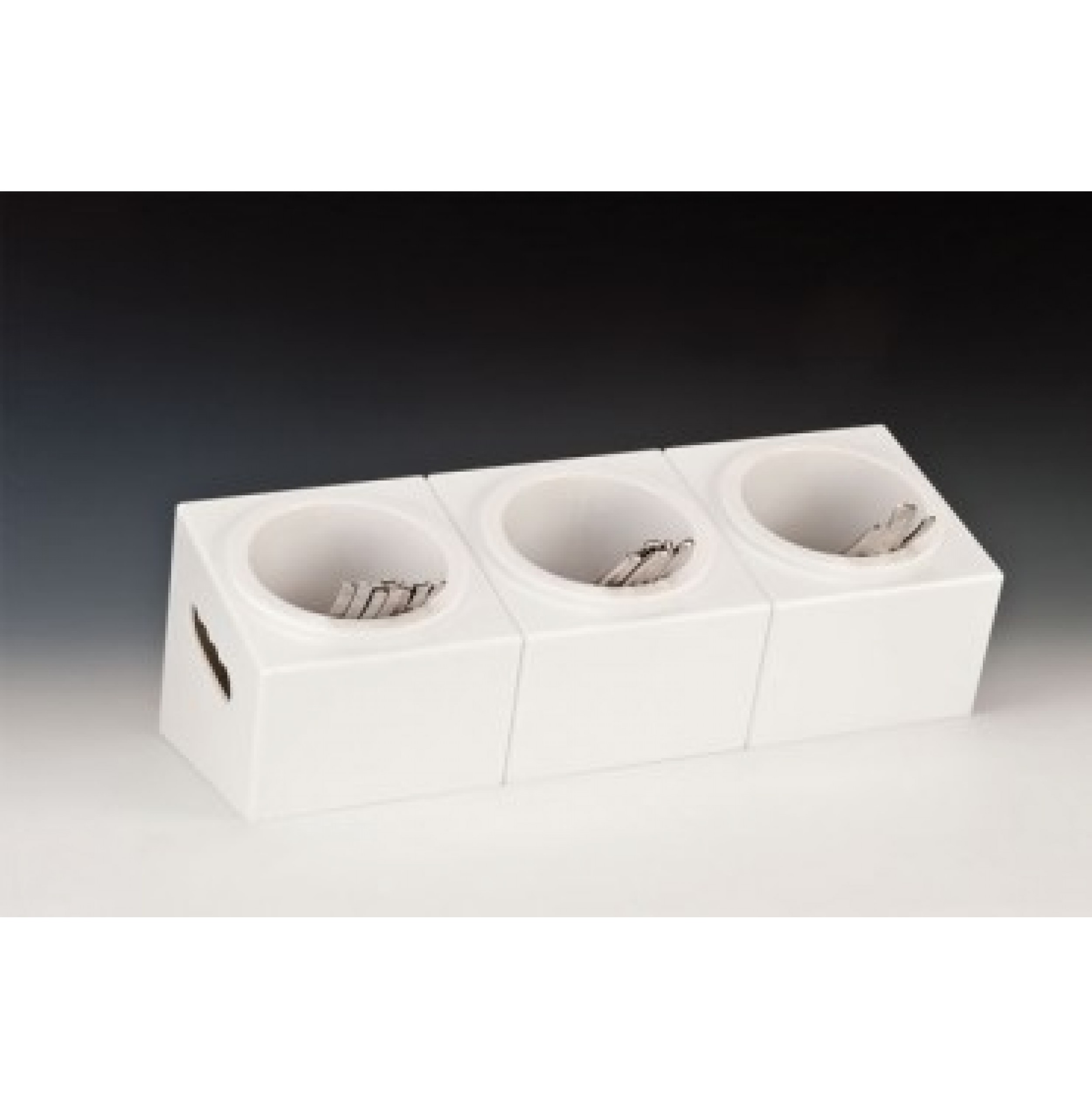 POLYCARBONAT GÖZLÜ ÇATAL, KAŞIK STANDI 48 X 18 X H: 18 Cm